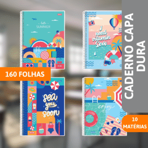 Caderno Universitário Capa Dura 10x1 High Feminino 160 Folhas - FORONI