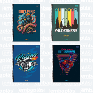 Caderno Universitário Capa Dura 10x1 High Masculino 160 Folhas - FORONI