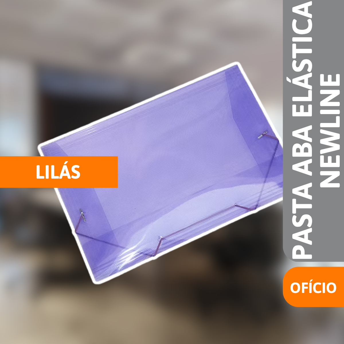 Pasta Aba Elástico Newline Ofício Lilás - ACP - Imagem 2