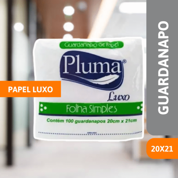 Guardanapo Papel Luxo 20x21 C/ 1000 Un - PLUMA - Imagem 2