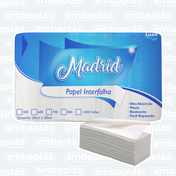 Interfolha Madrid 20x20 Branco C/1000 - SUPREMO