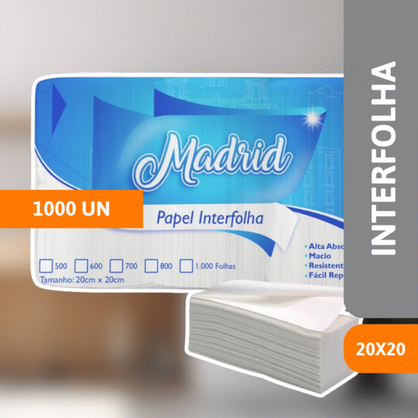 Interfolha Madrid 20x20 Branco C/1000 - SUPREMO - Imagem 2