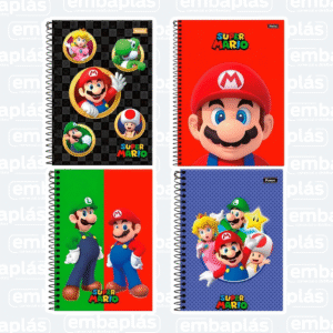 Caderno Universitário Capa Dura 10x1 160 Folhas Super Mario - FORONI