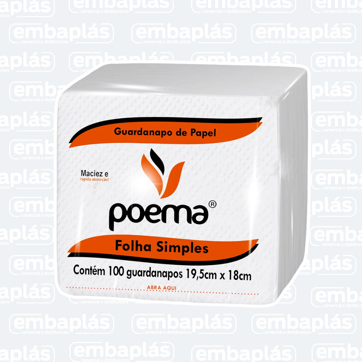 Guardanapo Papel Poema 29,5 x 28 C/ 100 Un - PLUMA