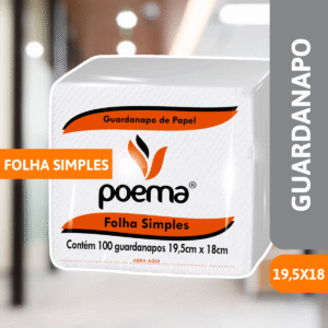 Guardanapo Papel Poema 19,5 x 18 C/ 100 Un - PLUMA