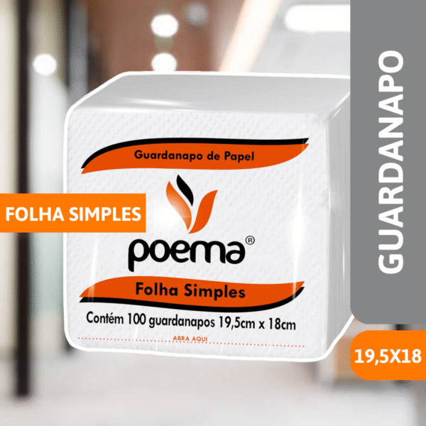 Guardanapo Papel Poema 29,5 x 28 C/ 100 Un - PLUMA - Imagem 2