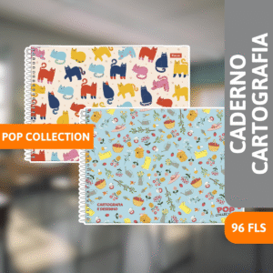 Caderno Cartografia Capa Dura 96 Folhas Pop Collection - FORONI
