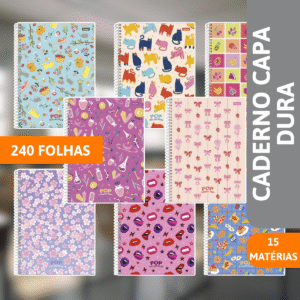Caderno Universitário Capa Dura 15x1 Pop Collection - FORONI
