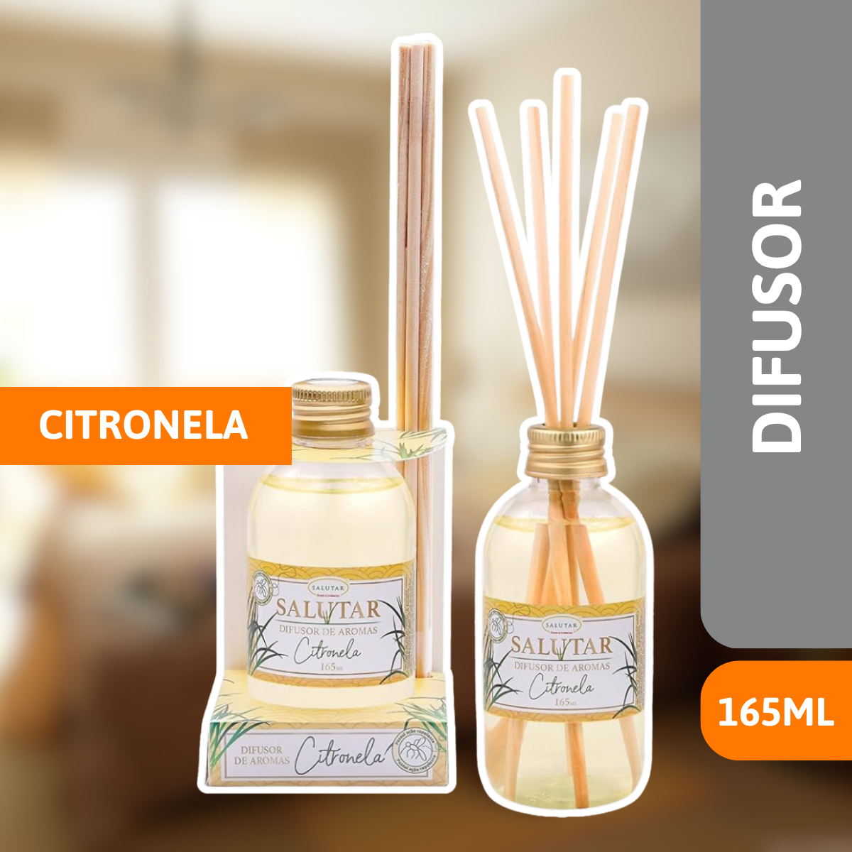 Difusor Citronela 165ml - SALUTAR - Imagem 2