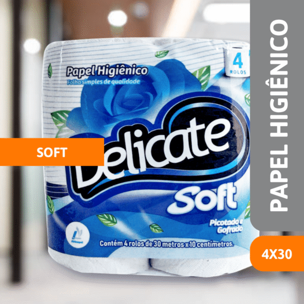 Papel Higiênico 4 x 30M Delicate Soft - FAMILIAR - Imagem 2