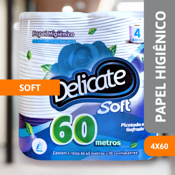 Papel Higiênico 4 x 60M Delicate Soft - FAMILIAR - Imagem 2