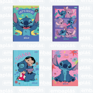 Caderno Brochura Capa Dura 1/4 80 Folhas Stitch - FORONI