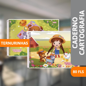 Caderno Cartografia Capa Dura 80 Folhas Ternuritas - FORONI
