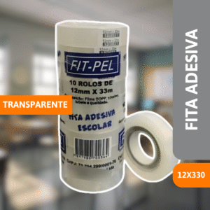Fita Adesiva 12mm x 33M Transparente - FIT PEL