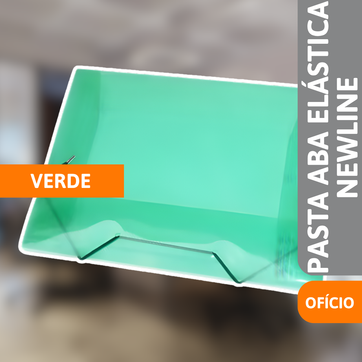 Pasta Aba elástico Newline Ofício Verde - ACP - Imagem 2