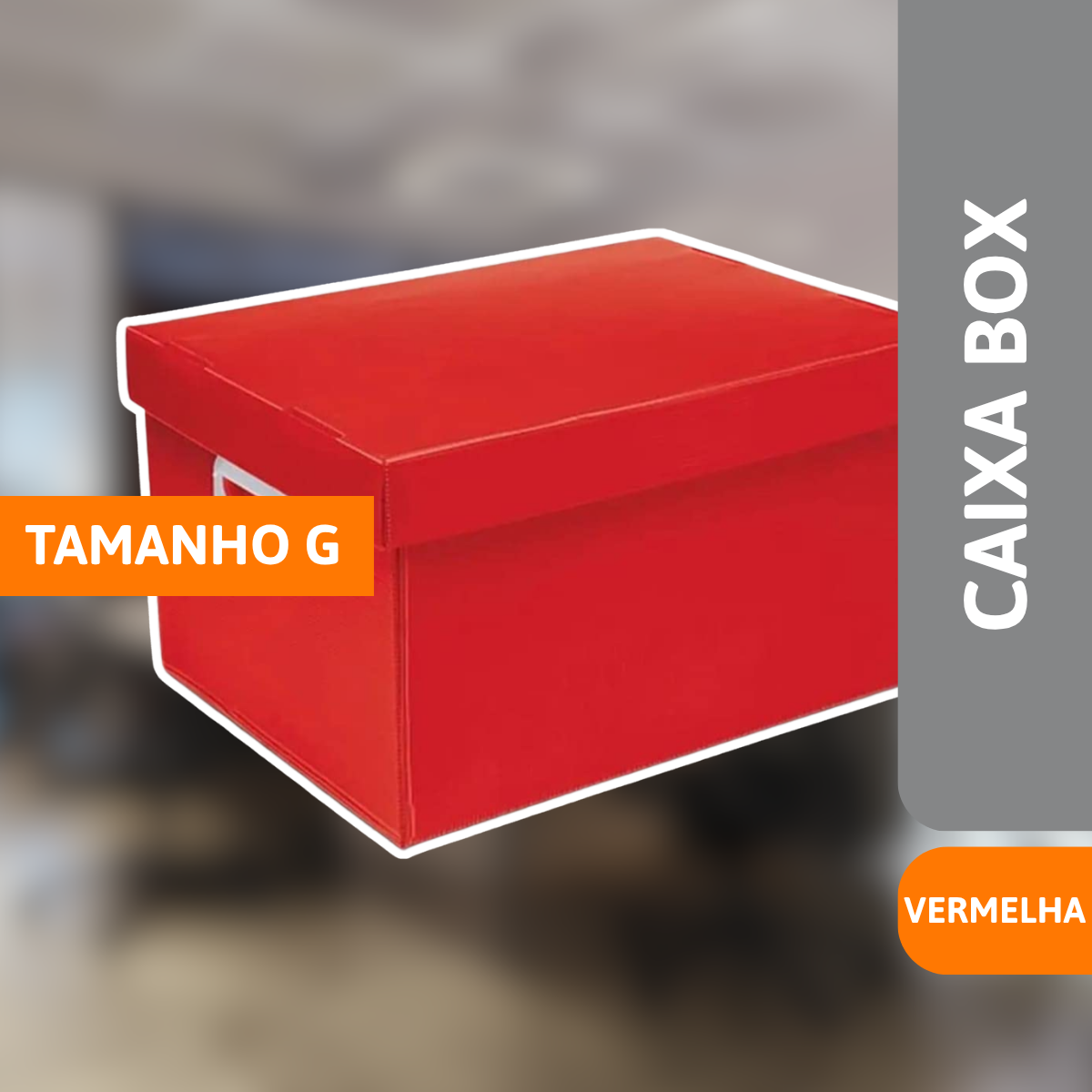 Caixa Organizadora Box G Vermelha - POLIBRAS - Imagem 2