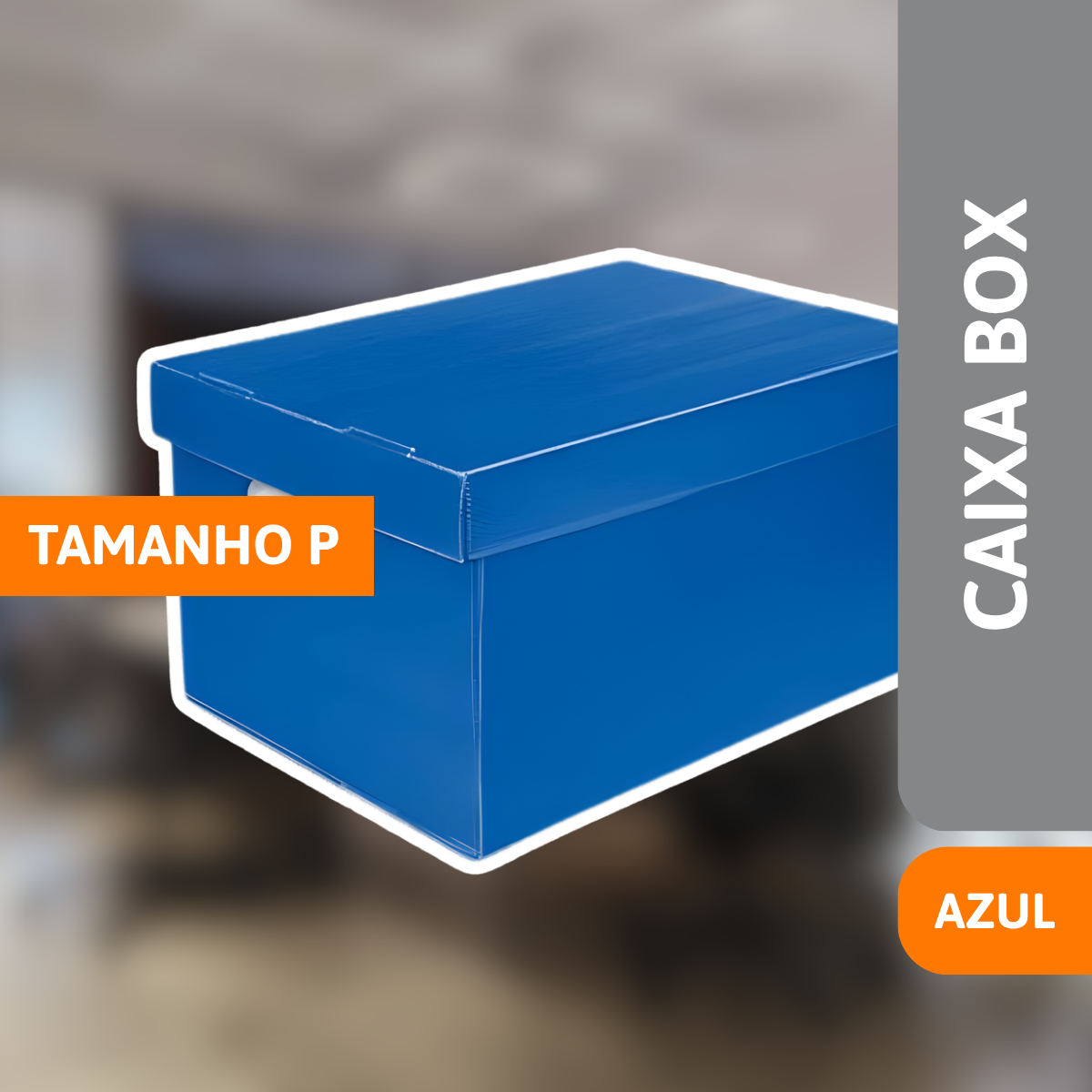 Caixa Organizadora Box P Azul - POLIBRAS - Imagem 2