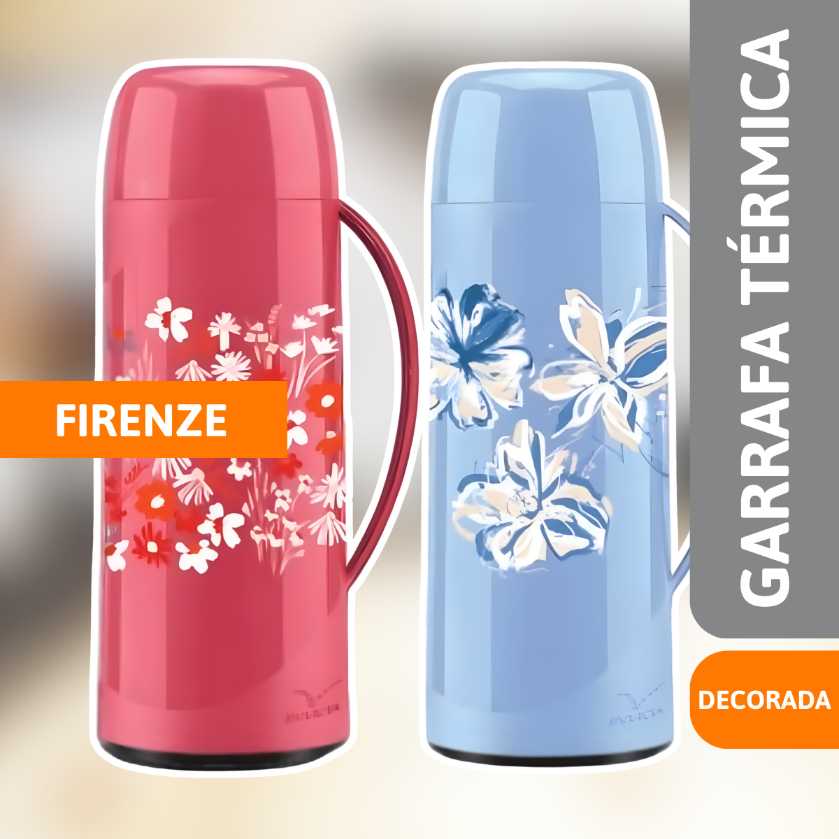 Garrafa Térmica Firenze 1L Decorada - INVICTA - Imagem 2