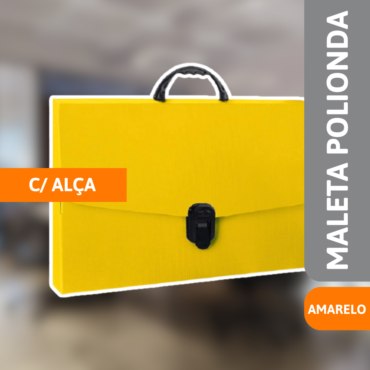 Maleta Polionda Com Alça Amarela - Polibras - Imagem 2