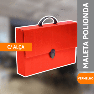 Maleta Polionda Com Alça Vermelho - POLIBRAS