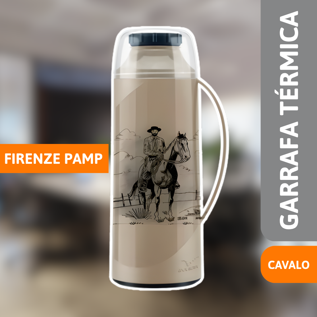 Garrafa Firenze Pamp Sp Mix Decorada Prenda Cavalo - INVICTA - Imagem 2
