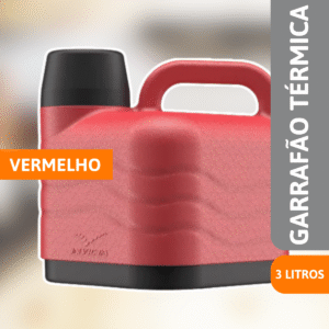 Recipiente Térmico 3 Litros Vermelho - INVICTA
