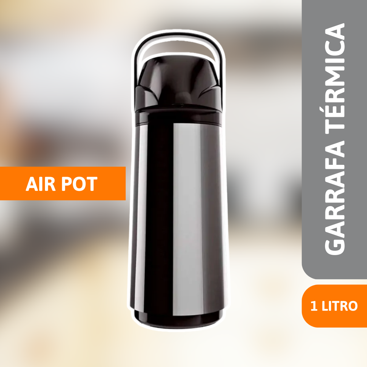 Garrafa Térmica Air Pot 1 Litro Inox - INVICTA - Imagem 2