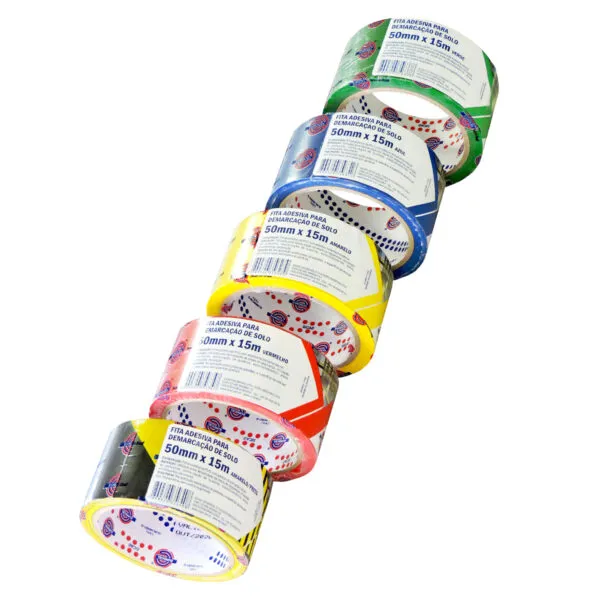FITA ADESIVA P/ DEMARCAÇÃO DE SOLO 50MM X 15M EUROCEL