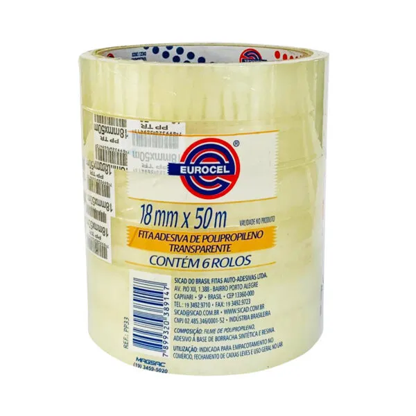 FITA ADESIVA 18 MM X 50 M - EUROCEL