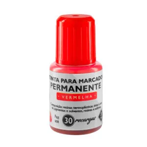 TINTA PARA MARCADOR PERMANENTE 20 ML - VERMELHO - COD TR7003 - BRW