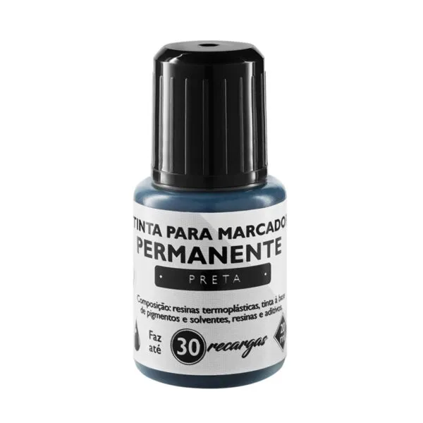 TINTA PARA MARCADOR PERMANENTE 20 ML - PRETO - COD TR7002 - BRW