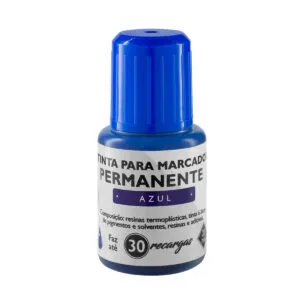 TINTA PARA MARCADOR PERMANENTE 20 ML - AZUL - COD TR7001 - BRW