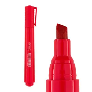 MARCADOR PERMANENTE PONTA CHANFRADA - VERMELHO - COD CA4003 - BRW