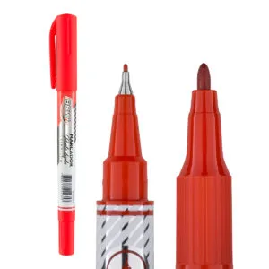 MARCADOR P/CD/RETROPROJETOR PONTA DUPLA - VERMELHO - COD CA5013 - BRW