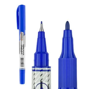 MARCADOR P/CD/RETROPROJETOR PONTA DUPLA - AZUL - COD CA5012 - BRW