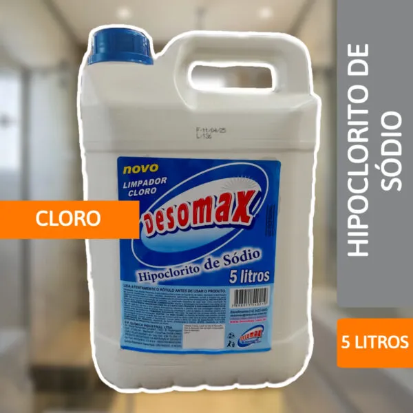 Hipoclorito De Sódio 5L Cloro - DESOMAX - Imagem 2