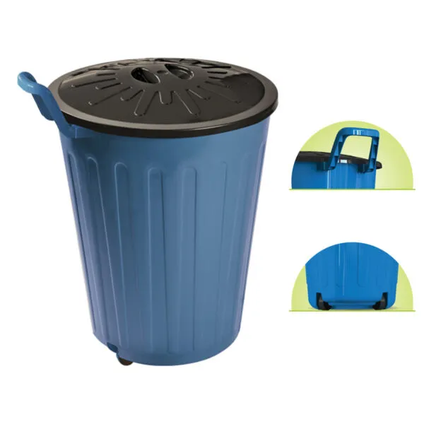 CESTO FECHADO 100 LTS C/ RODAS - CF100R - ARQPLAST