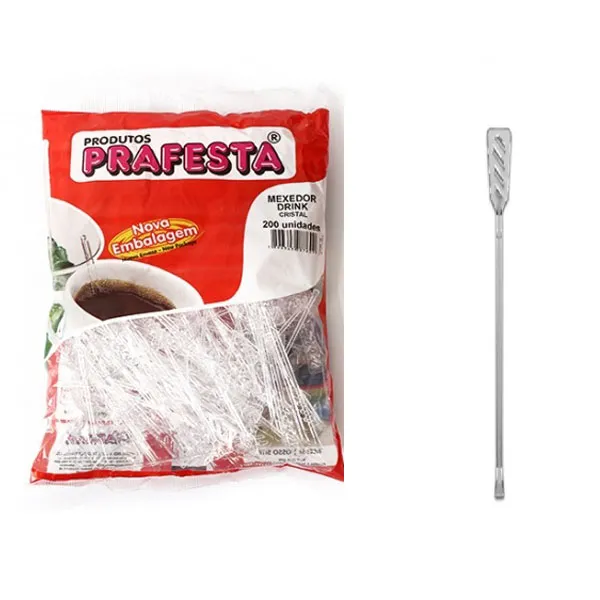 MEXEDOR DRINK CRISTAL PCT C/ 200 UN - COD 8760 - PRAFESTA