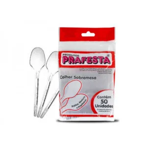 COLHER SOBREMESA CRISTAL PCT C/ 50 UN - COD 9980 - PRAFESTA