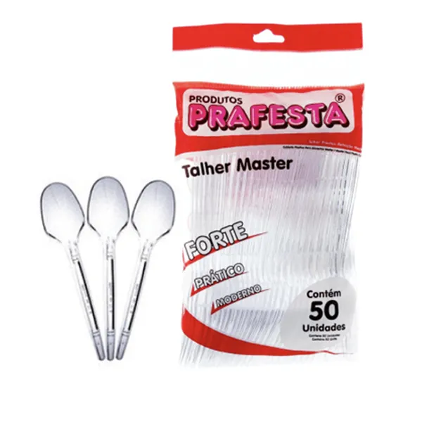 COLHER MASTER CRISTAL PCT C/ 50 UN - COD 8882 - PRAFESTA