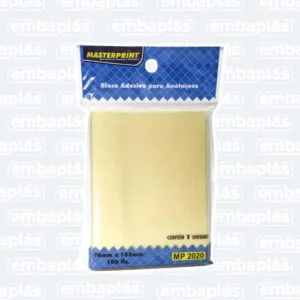 Bloco Adesivo Para Anotações 75 X 75MM - MASTERPRINT