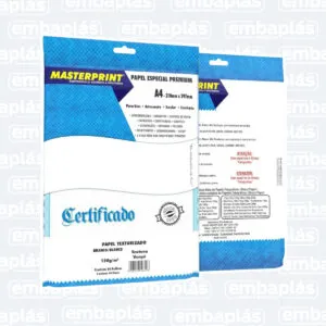 Papel Verge Branco 120g/m² 50 Folhas - MASTERPRINT